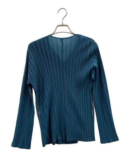 PLEATS PLEASE（プリーツプリーズ）PLEATS PLEASE (プリーツプリーズ) PLEATS PLEASE　ノースリーブプリーツカットソー ターコイズブルー サイズ:34の古着・服飾アイテム
