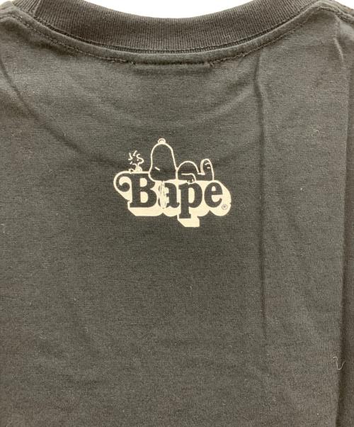 A BATHING APE（ア ベイシング エイプ）A BATHING APE (ア ベイシング エイプ) PEANUTS (ピーナッツ) A BATHING APEPEANUTS　半袖カットソー ブラック サイズ:Sの古着・服飾アイテム