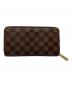 LOUIS VUITTON（ルイ ヴィトン）の古着「LOUIS VUITTON　ダミエ　ラウンドファスナー財布」｜ブラウン