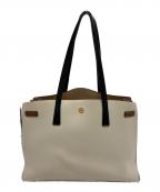 TORY BURCHトリーバーチ）の古着「TORY BURCH　トートバッグ」｜ベージュ×ブラック×ブラウン
