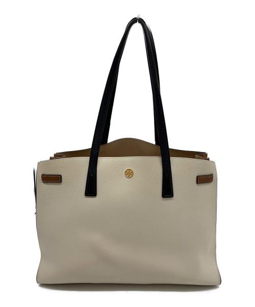 TORY BURCH（トリーバーチ）TORY BURCH (トリーバーチ) TORY BURCH　トートバッグ ベージュ×ブラック×ブラウンの古着・服飾アイテム