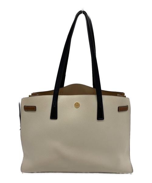TORY BURCH（トリーバーチ）TORY BURCH (トリーバーチ) TORY BURCH　トートバッグ ベージュ×ブラック×ブラウンの古着・服飾アイテム