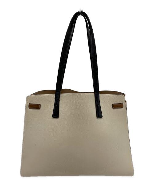 TORY BURCH（トリーバーチ）TORY BURCH (トリーバーチ) TORY BURCH　トートバッグ ベージュ×ブラック×ブラウンの古着・服飾アイテム