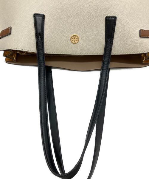TORY BURCH（トリーバーチ）TORY BURCH (トリーバーチ) TORY BURCH　トートバッグ ベージュ×ブラック×ブラウンの古着・服飾アイテム