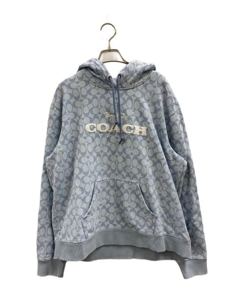 COACH（コーチ）COACH (コーチ) COACH　パーカー スカイブルー サイズ:Mの古着・服飾アイテム