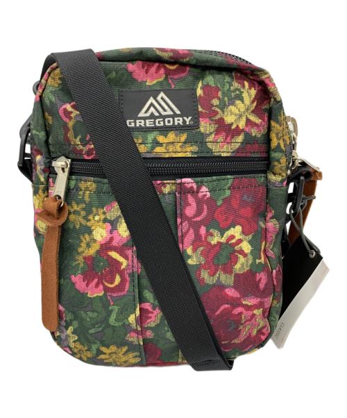 GREGORY（グレゴリー）GREGORY (グレゴリー) GREGORY ガーデンタペストリー  ショルダーバッグ グリーン×ピンクの古着・服飾アイテム