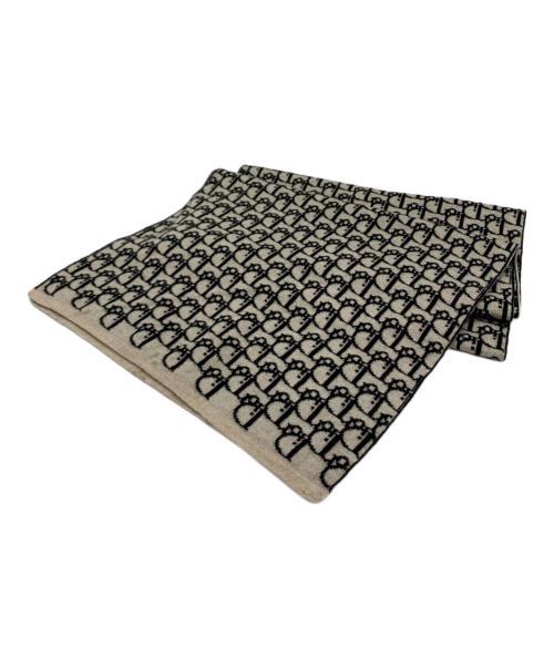 Christian Dior（クリスチャン ディオール）Christian Dior (クリスチャン ディオール) Christian Dior　マフラー ベージュ×ブラックの古着・服飾アイテム