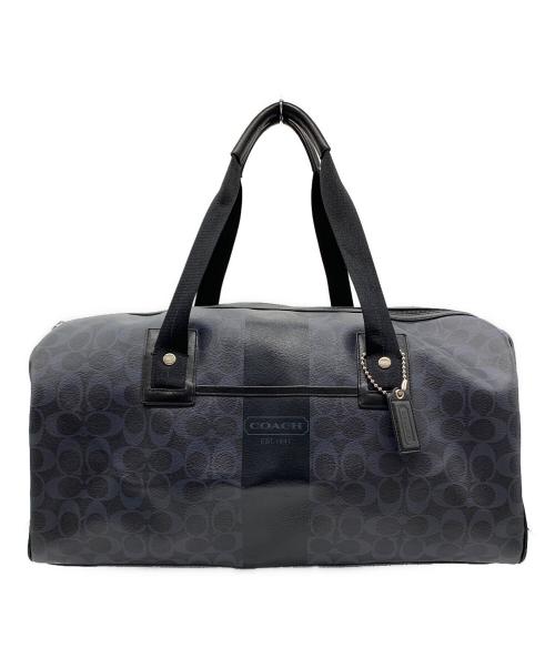 COACH（コーチ）COACH (コーチ) COACH ボストンバッグ ネイビー×ブラックの古着・服飾アイテム