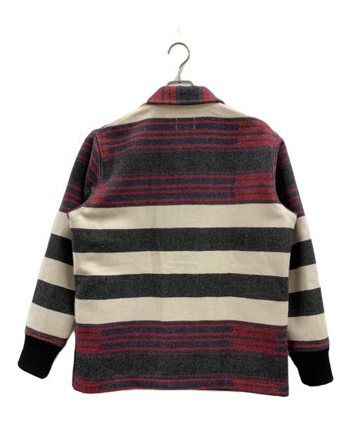 CAL O LINE（キャルオーライン）CAL O LINE (キャルオーライン) CAL O LINE　ブランケットジャケット レッド×ブラック サイズ:Mの古着・服飾アイテム