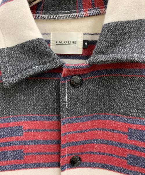 CAL O LINE（キャルオーライン）CAL O LINE (キャルオーライン) CAL O LINE　ブランケットジャケット レッド×ブラック サイズ:Mの古着・服飾アイテム