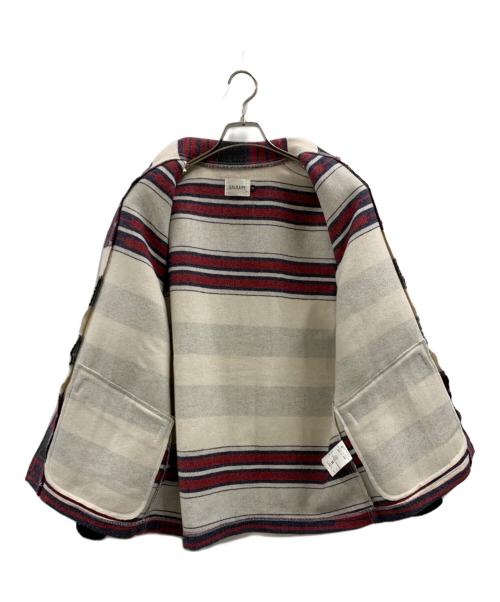 CAL O LINE（キャルオーライン）CAL O LINE (キャルオーライン) CAL O LINE　ブランケットジャケット レッド×ブラック サイズ:Mの古着・服飾アイテム