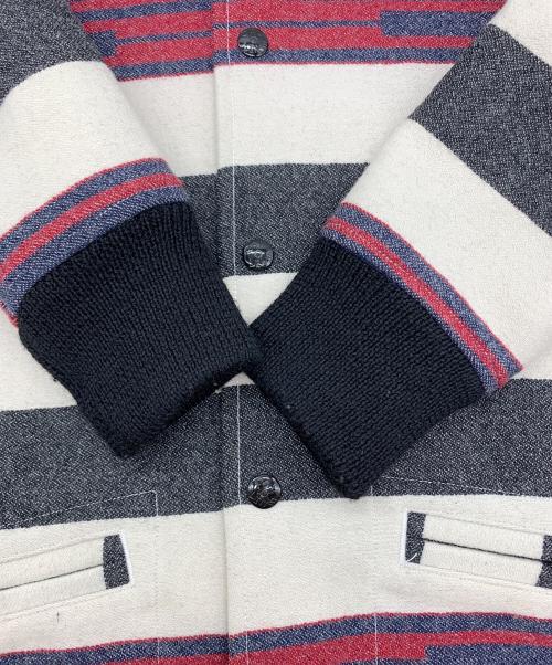 CAL O LINE（キャルオーライン）CAL O LINE (キャルオーライン) CAL O LINE　ブランケットジャケット レッド×ブラック サイズ:Mの古着・服飾アイテム