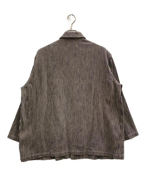 CAL O LINE（キャルオーライン）CAL O LINE (キャルオーライン) CAL O LINE　ストライプジャケット ブラック×ベージュ サイズ:Mの古着・服飾アイテム