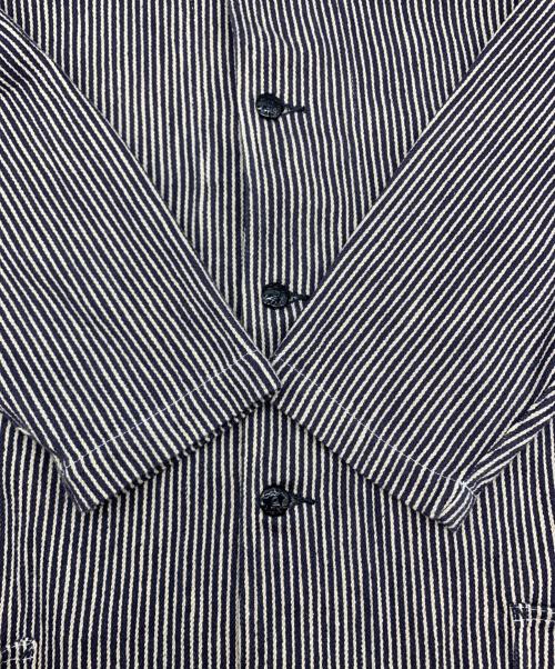 CAL O LINE（キャルオーライン）CAL O LINE (キャルオーライン) CAL O LINE　ストライプジャケット ブラック×ベージュ サイズ:Mの古着・服飾アイテム