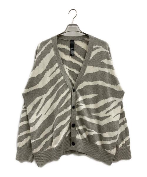 SHAREEF（シャリーフ）SHAREEF (シャリーフ) SHAREEF厚手カーディガン グレー×ホワイト サイズ:1の古着・服飾アイテム
