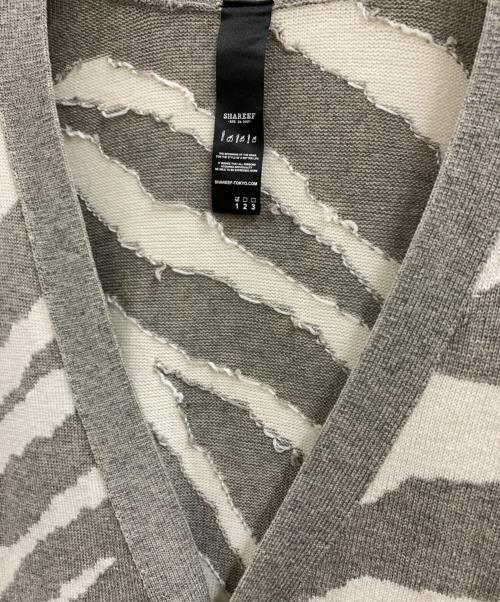 SHAREEF（シャリーフ）SHAREEF (シャリーフ) SHAREEF厚手カーディガン グレー×ホワイト サイズ:1の古着・服飾アイテム