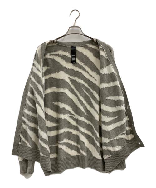 SHAREEF（シャリーフ）SHAREEF (シャリーフ) SHAREEF厚手カーディガン グレー×ホワイト サイズ:1の古着・服飾アイテム