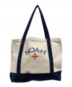 Noahノア）の古着「Noah　キャンバストートバッグ」｜アイボリー×ネイビー