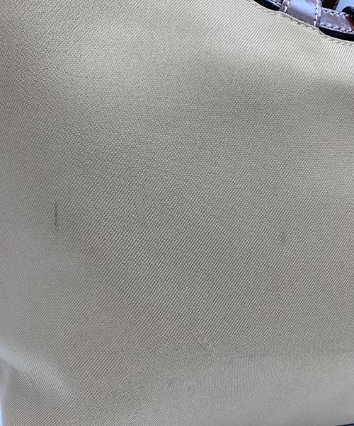 HUNTING WORLD（ハンティングワールド）HUNTING WORLD (ハンティングワールド) HUNTING WORLD　丸型取手トートバッグ グリーン×ブラウンの古着・服飾アイテム