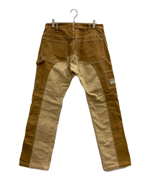 KOJIMA GENES（コジマジーンズ）KOJIMA GENES (コジマジーンズ) KOJIMA GENES　ペインターパンツ ブラウン×ベージュ サイズ:36の古着・服飾アイテム