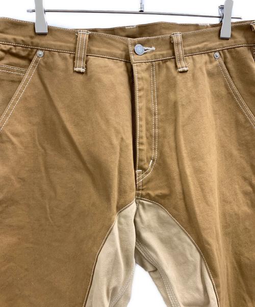 KOJIMA GENES（コジマジーンズ）KOJIMA GENES (コジマジーンズ) KOJIMA GENES　ペインターパンツ ブラウン×ベージュ サイズ:36の古着・服飾アイテム