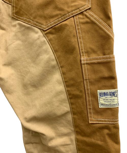 KOJIMA GENES（コジマジーンズ）KOJIMA GENES (コジマジーンズ) KOJIMA GENES　ペインターパンツ ブラウン×ベージュ サイズ:36の古着・服飾アイテム