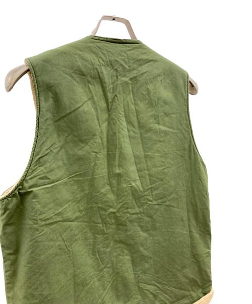 CAL O LINE（キャルオーライン）CAL O LINE (キャルオーライン) CAL O LINE　裏ボアベスト グリーン×ベージュ サイズ:Mの古着・服飾アイテム
