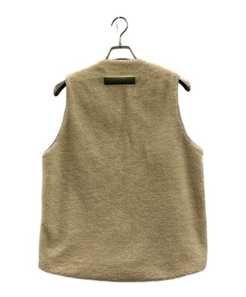 CAL O LINE（キャルオーライン）CAL O LINE (キャルオーライン) CAL O LINE　裏ボアベスト グリーン×ベージュ サイズ:Mの古着・服飾アイテム
