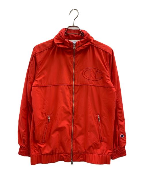 Champion（チャンピオン）Champion (チャンピオン) Ron Herman (ロンハーマン) Champion　Ron Herman　ナイロンジャケット レッド サイズ:Mの古着・服飾アイテム
