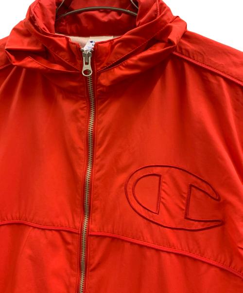 Champion（チャンピオン）Champion (チャンピオン) Ron Herman (ロンハーマン) Champion　Ron Herman　ナイロンジャケット レッド サイズ:Mの古着・服飾アイテム