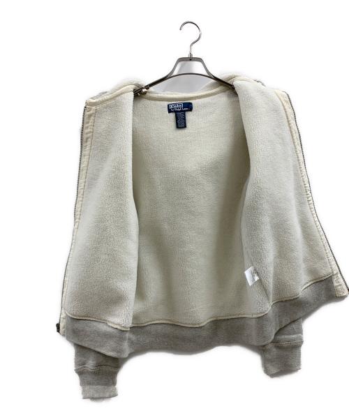 POLO RALPH LAUREN（ポロ・ラルフローレン）POLO RALPH LAUREN (ポロ・ラルフローレン) POLO RALPH LAUREN　裏ボアワッペンジップパーカー グレー サイズ:Lの古着・服飾アイテム