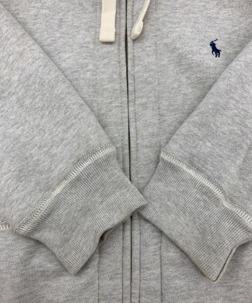 POLO RALPH LAUREN（ポロ・ラルフローレン）POLO RALPH LAUREN (ポロ・ラルフローレン) POLO RALPH LAUREN　裏ボアワッペンジップパーカー グレー サイズ:Lの古着・服飾アイテム
