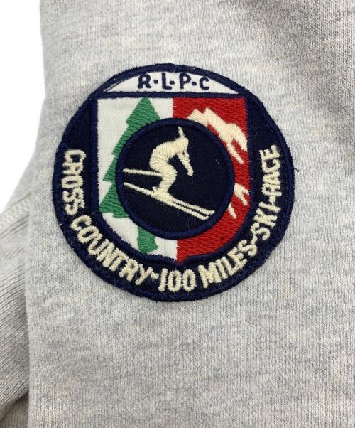 POLO RALPH LAUREN（ポロ・ラルフローレン）POLO RALPH LAUREN (ポロ・ラルフローレン) POLO RALPH LAUREN　裏ボアワッペンジップパーカー グレー サイズ:Lの古着・服飾アイテム