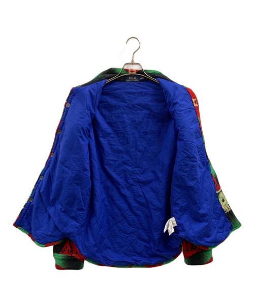 POLO RALPH LAUREN（ポロ・ラルフローレン）POLO RALPH LAUREN (ポロ・ラルフローレン) POLO RALPH LAUREN　フリースジャケット レッド×グリーン サイズ:Sの古着・服飾アイテム
