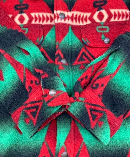 POLO RALPH LAUREN（ポロ・ラルフローレン）POLO RALPH LAUREN (ポロ・ラルフローレン) POLO RALPH LAUREN　フリースジャケット レッド×グリーン サイズ:Sの古着・服飾アイテム