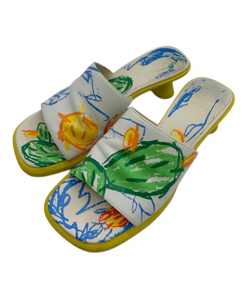 CAMPER（カンペール）CAMPER (カンペール) CAMPER　サンダル イエロー×ホワイト サイズ:23.5の古着・服飾アイテム