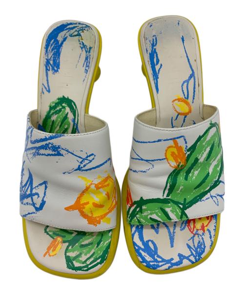 CAMPER（カンペール）CAMPER (カンペール) CAMPER　サンダル イエロー×ホワイト サイズ:23.5の古着・服飾アイテム