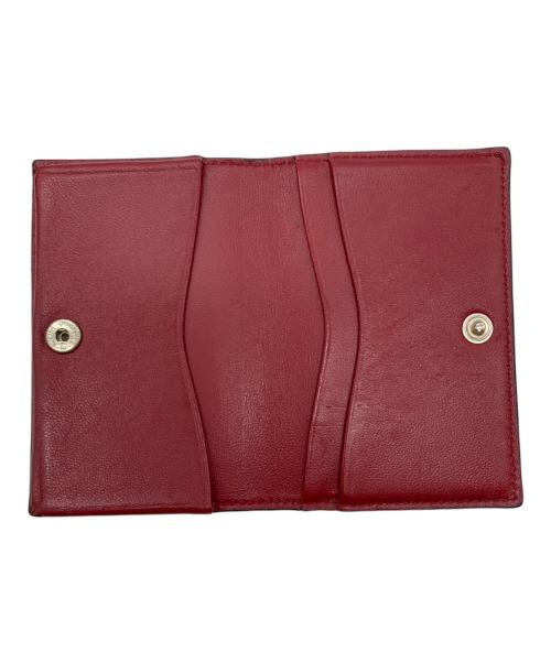 J&M DAVIDSON（ジェイ＆エム デヴィッドソン）J&M DAVIDSON (ジェイ＆エム デヴィッドソン) J&M DAVIDSON　名刺入れ ブラック×ワインレッドの古着・服飾アイテム