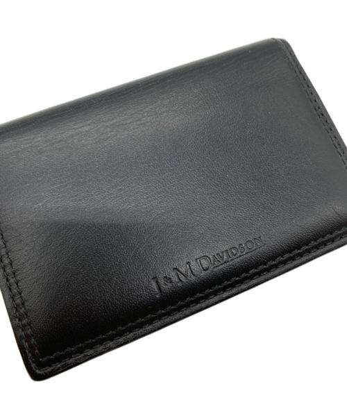 J&M DAVIDSON（ジェイ＆エム デヴィッドソン）J&M DAVIDSON (ジェイ＆エム デヴィッドソン) J&M DAVIDSON　名刺入れ ブラック×ワインレッドの古着・服飾アイテム