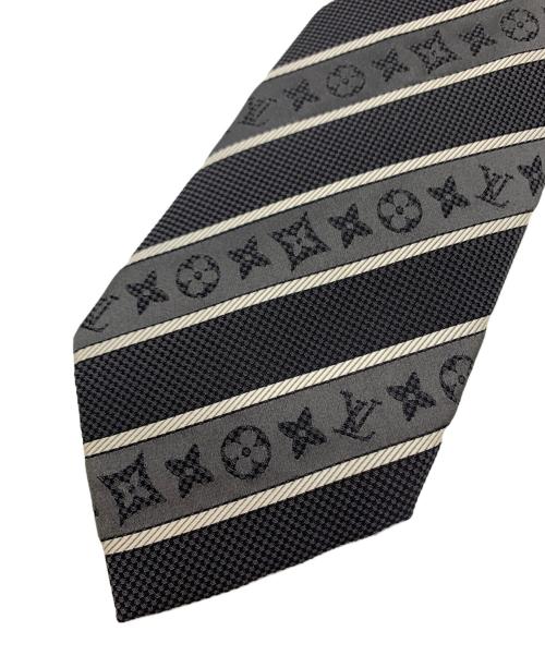 LOUIS VUITTON（ルイ ヴィトン）LOUIS VUITTON (ルイ ヴィトン) LOUIS VUITTON　ネクタイ ブラック×グレー サイズ:FREEの古着・服飾アイテム