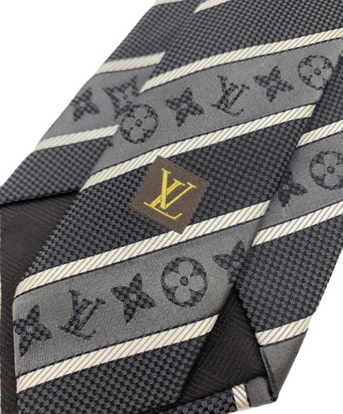 LOUIS VUITTON（ルイ ヴィトン）LOUIS VUITTON (ルイ ヴィトン) LOUIS VUITTON　ネクタイ ブラック×グレー サイズ:FREEの古着・服飾アイテム