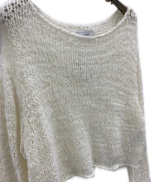 SLOBE IENA（スローブ イエナ）SLOBE IENA (スローブ イエナ) SLOBE IENA　薄手ニット ホワイト サイズ:FREE 未使用品の古着・服飾アイテム