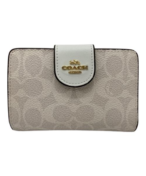 COACH（コーチ）COACH (コーチ) COACH　2つ折り財布 アイボリーの古着・服飾アイテム