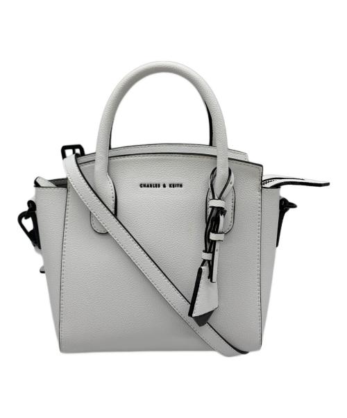 CHARLES & KEITH（チャールズアンドキース）CHARLES & KEITH (チャールズ＆キース) CHARLES & KEITH　クラシック ダブルトップハンドルバッグ ホワイトの古着・服飾アイテム