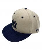 New Eraニューエラ）の古着「New Era　キャップ」｜ネイビー×アイボリー