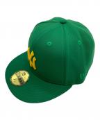 New Eraニューエラ）の古着「New Era　キャップ」｜グリーン×イエロー