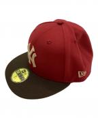 New Eraニューエラ）の古着「New Era　キャップ」｜レッド×ブラウン