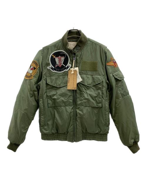 AVIREX（アヴィレックス）AVIREX (アヴィレックス) AVIREX フライトジャケット オリーブ×ブラック サイズ:Mの古着・服飾アイテム