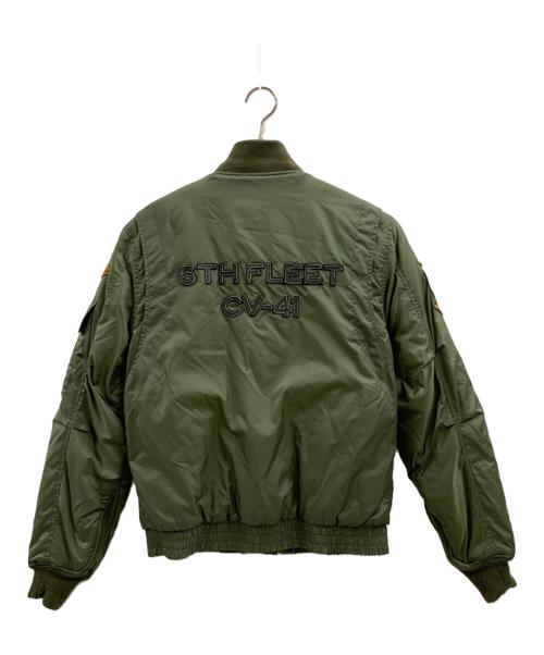 AVIREX（アヴィレックス）AVIREX (アヴィレックス) AVIREX フライトジャケット オリーブ×ブラック サイズ:Mの古着・服飾アイテム