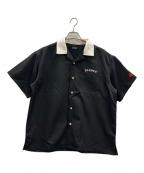 X-LARGEエクストララージ）の古着「X-LARGE　オープンカラーシャツ」｜ブラック